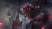 Yorick: The Resistance Unleashed in League of Legends Splash Art