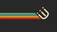 Colorful Logo Design with Retro Stripes and Modern Graphics