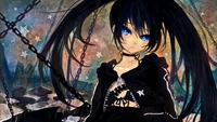 аниме, anime, девочки, черный рок шутер, black rock shooter