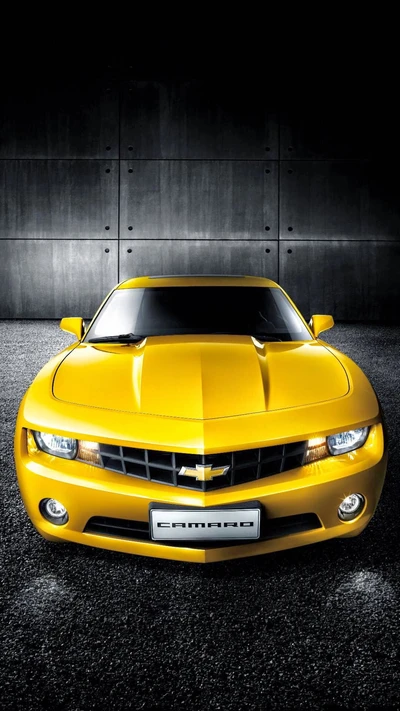 camaro, car, chevrolet, chevy, yellow