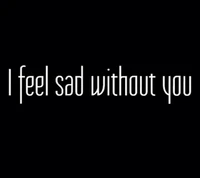 I Feel Sad Without You