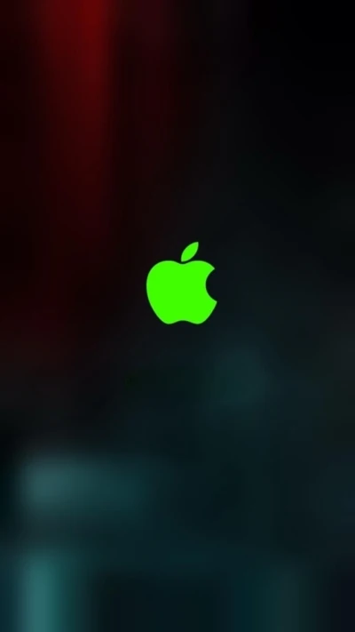 apple, green, logo