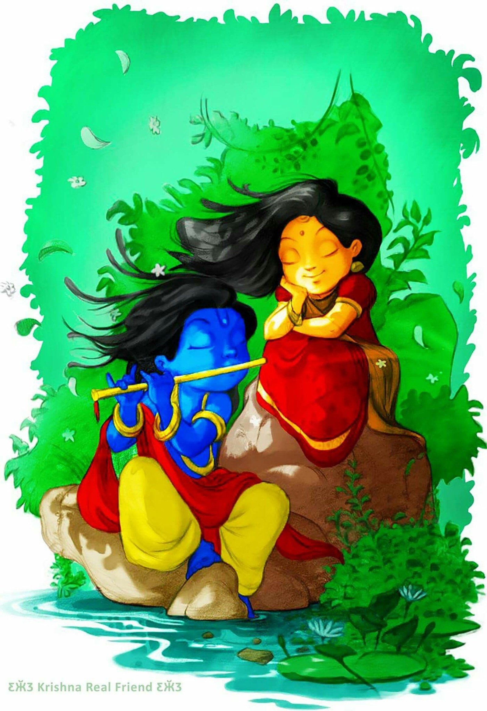 flute, krish, krishna, krishna radha, little wallpaper