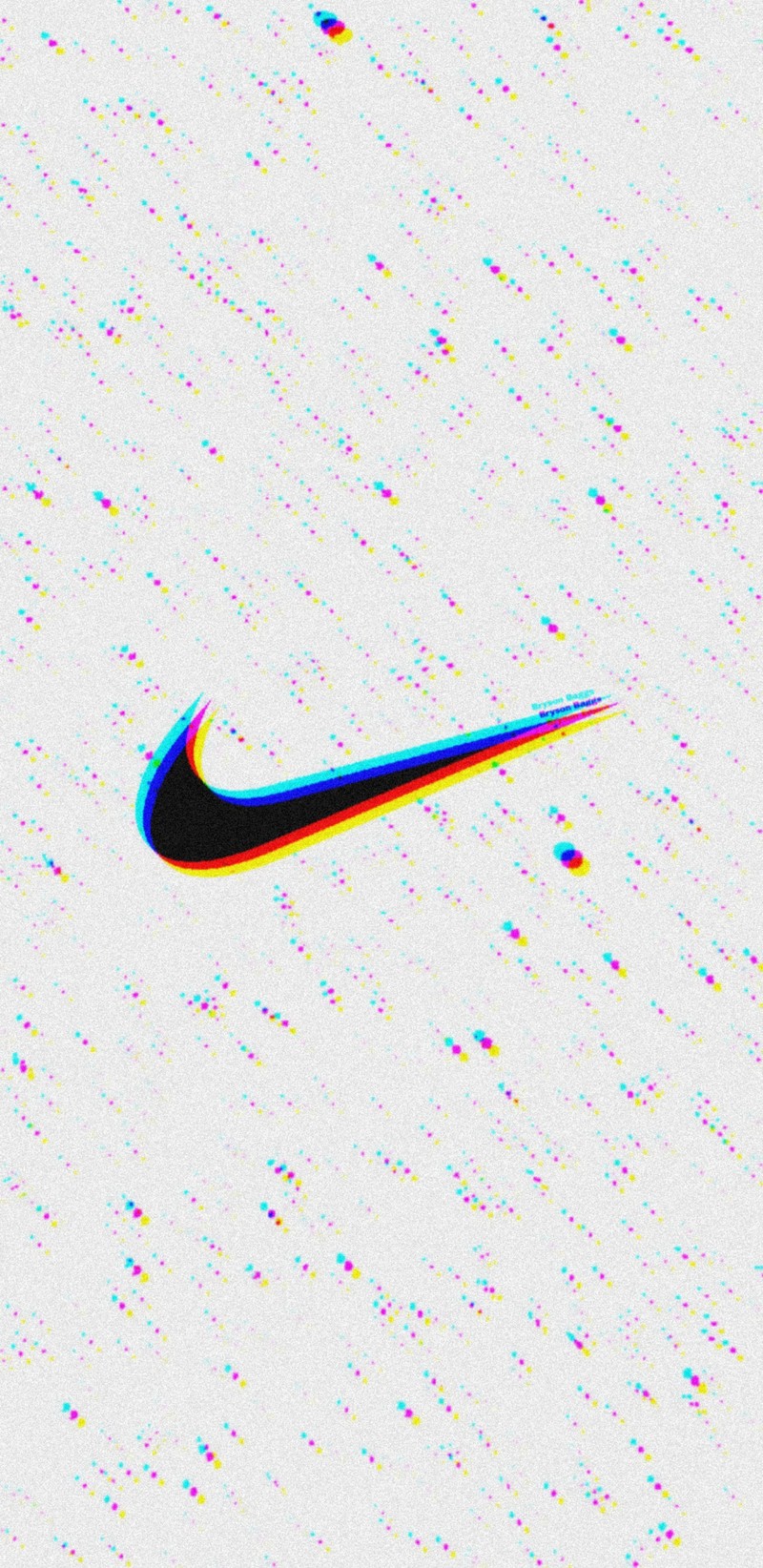 На белом фоне черно-белый логотип nike (3d, цвет, логотип, логотипы, nike)