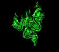 Razer Green Smoke Logo on Black Background