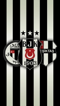 Logos de Beşiktaş JK - 1903, 3 estrellas y diseño Cubuklu