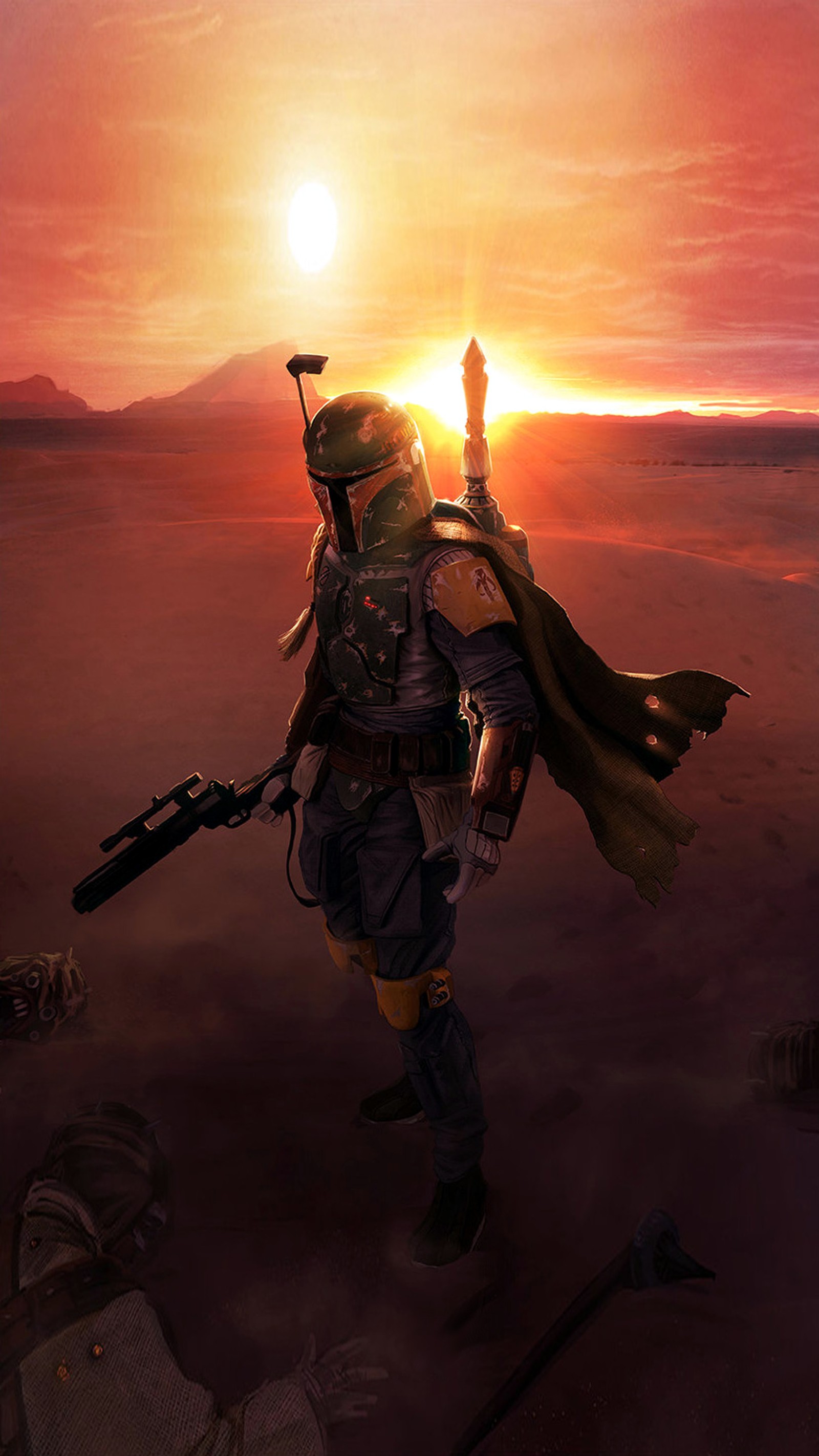 Star wars o soldado mandaloriano por - a arte - do império (boba, fett, star wars, starwars)