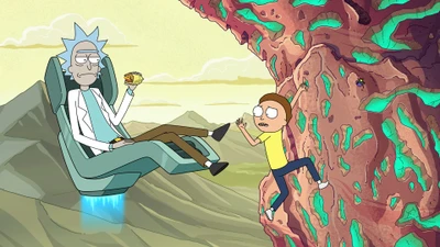 Rick y Morty: Un encuentro hilarante en un paisaje alienígena