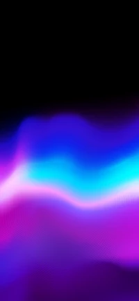 Lebendige Welle aus elektrischen Blau- und Magenta-Licht in kosmischer Atmosphäre