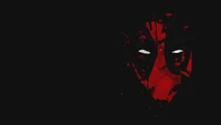 Abstrakte Silhouette von Deadpool: Eine dunkle und auffällige Illustration