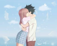 Shoya and Shouko: Embracing Love in a Serene Moment