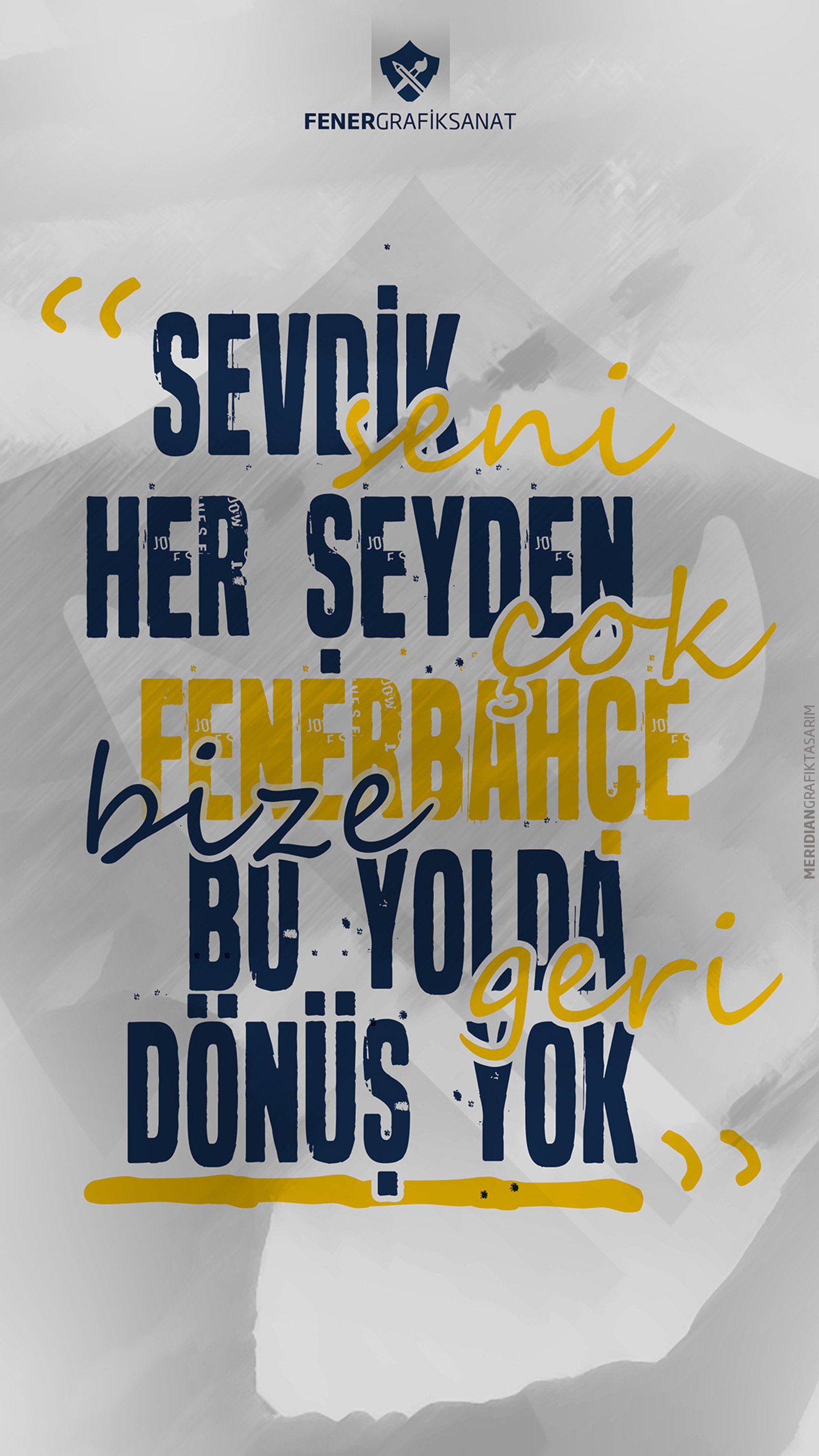 Ein poster mit einem zitat darauf, das sagt sevdik her seyden (fenerbahçe, fenerbahce, fenergrafiksanat, fußball, hintergrundbild)