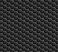 Padrão hexagonal preto metálico abstrato