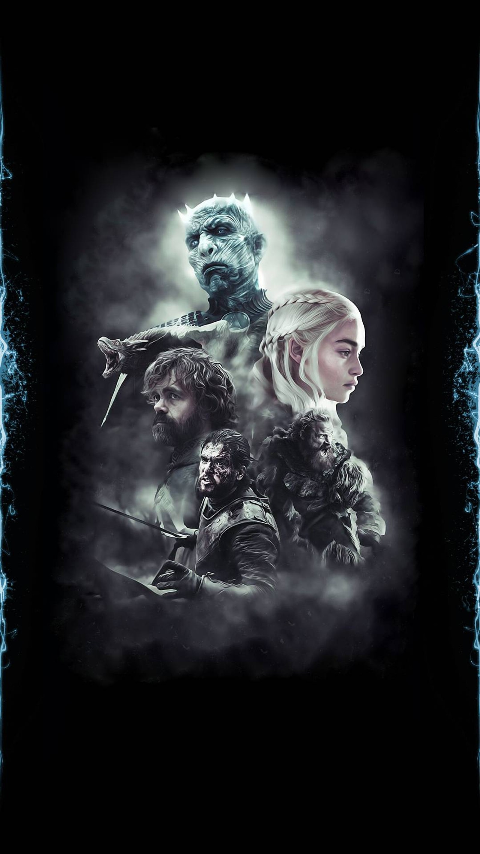 Baixar papel de parede daenerys targaryen, game of thrones, jon snow, rei da noite, samezio007