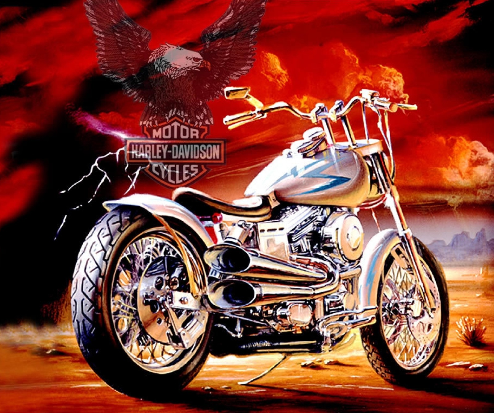 Скачать обои harley davidson, мотоцикл