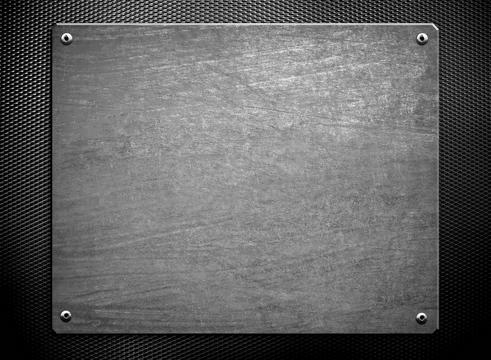 A metal plate with rivets on a black background (metallic plate, texture)