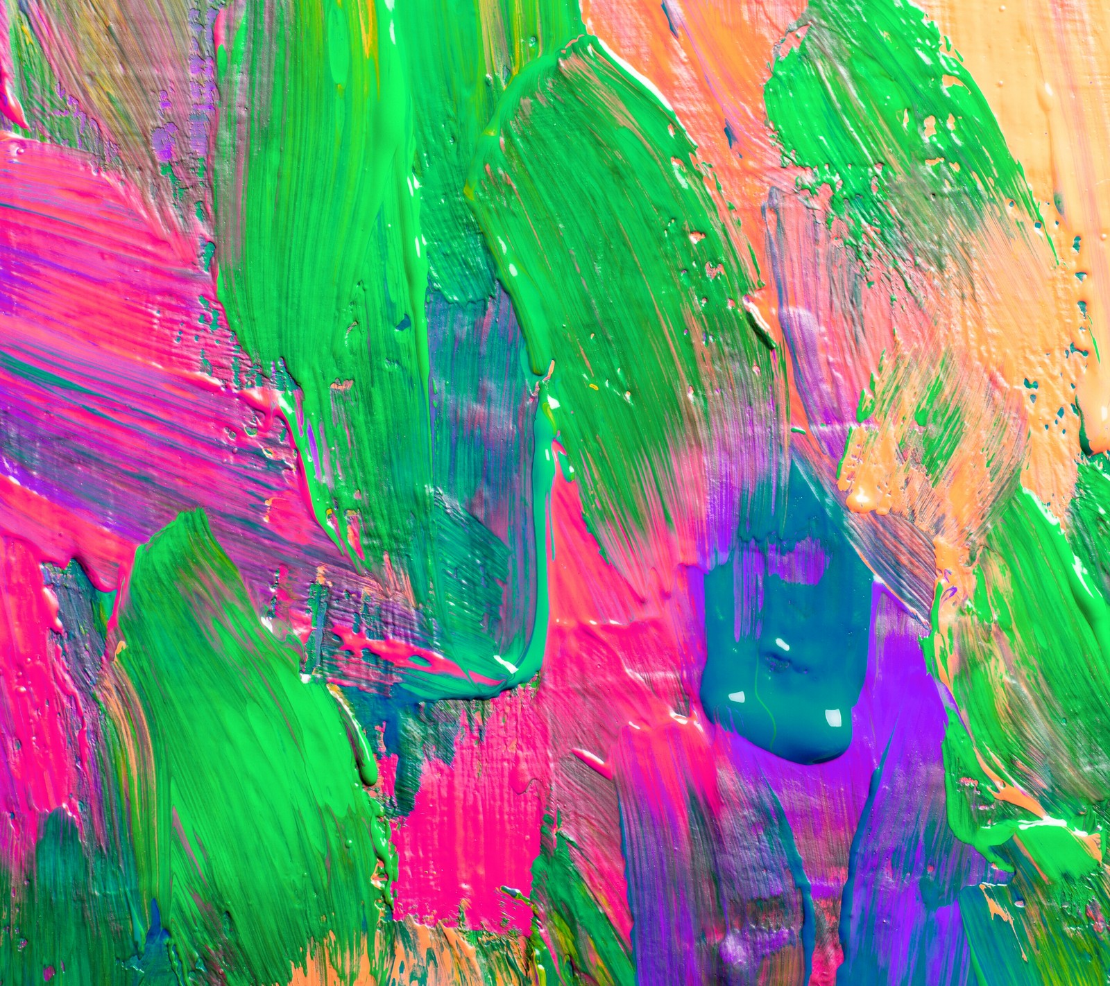 A close up of a painting with a lot of paint on it (2016, colors, new)