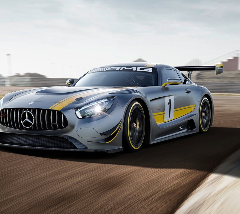 Mercedes sls amg gt3 гоночный автомобиль на трассе (amg, машина, mercedes, суперкар)