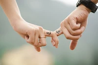 couple, hands together, fingers, youth, romantic wallpaper