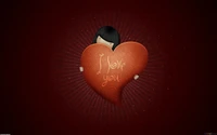 A Playful Expression of Love: Heart Illustration for Valentine's Day