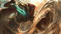 Pyke: Splash-Art des Sandgeist-Skins aus League of Legends Wild Rift