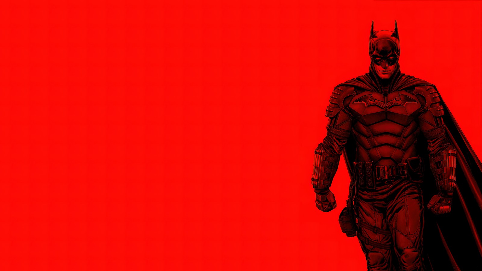 Batman en fondo rojo (batman 2022, the batman 2022, batman, película)