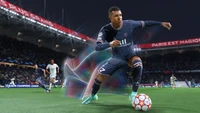 Kylian Mbappé in FIFA 22: Dynamic Action on the Field