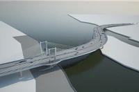 Puente atirantado extradosado sobre agua: una maravilla arquitectónica moderna