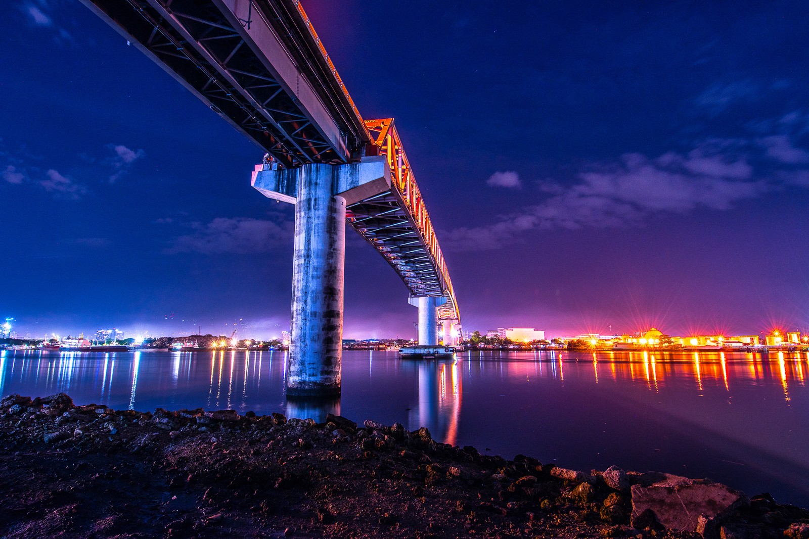 Lade mactan mandaue bridge, philippinen, philippines, unter der brücke, sergio osmeña brücke Hintergrund herunter