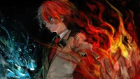 shoto todoroki, my hero academia, boku no hero academia, anime wallpaper