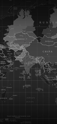 Carte technologique de 2019 mettant en évidence l'Inde et les régions environnantes