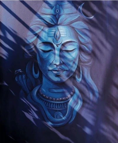 Retrato Sereno de Mahadev: A Presença Divina de Shiva