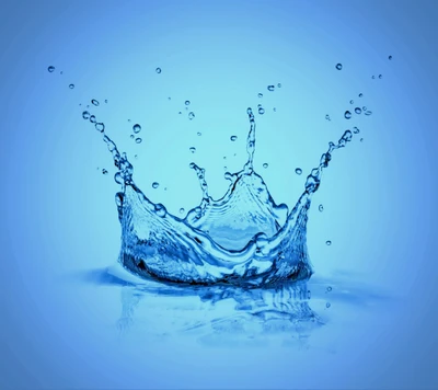 blue, drops, splash, water