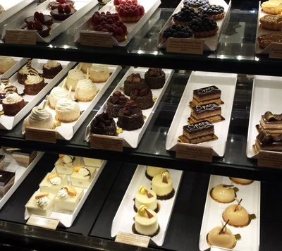 Exquisite Pastry Display: A Tempting Array of Gourmet Treats