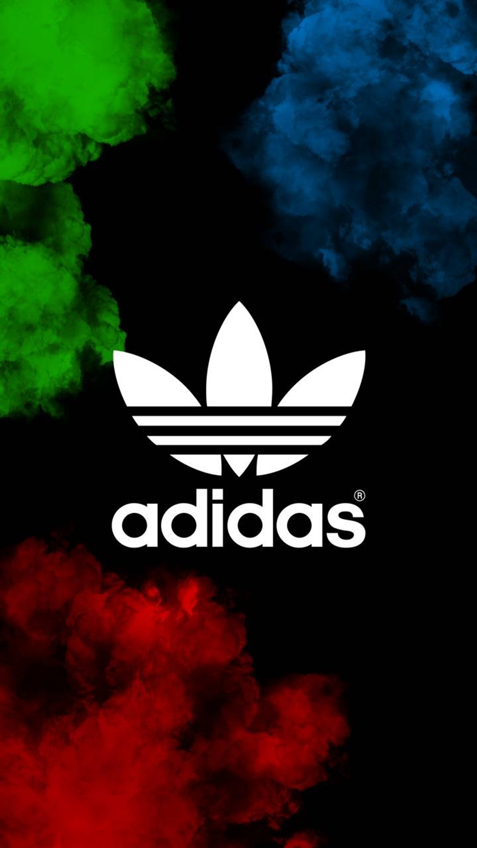 Eine nahaufnahme eines schwarzen hintergrunds mit einem weißen adidas-logo (finale, leben)