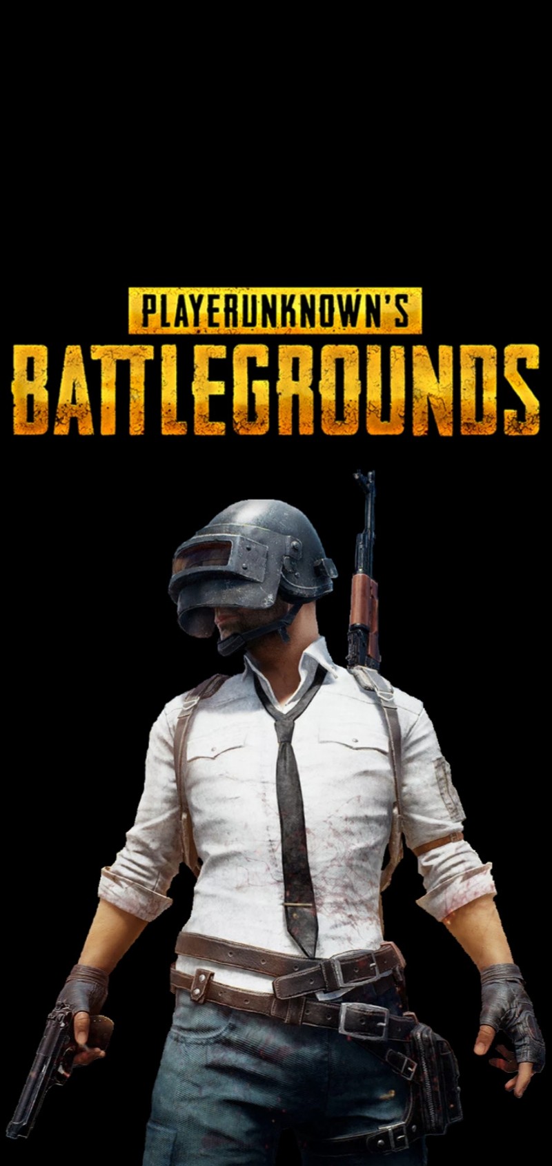 Player unknown's battlegrounds - игра с мужчиной в шлеме и галстуке (битва, обои)