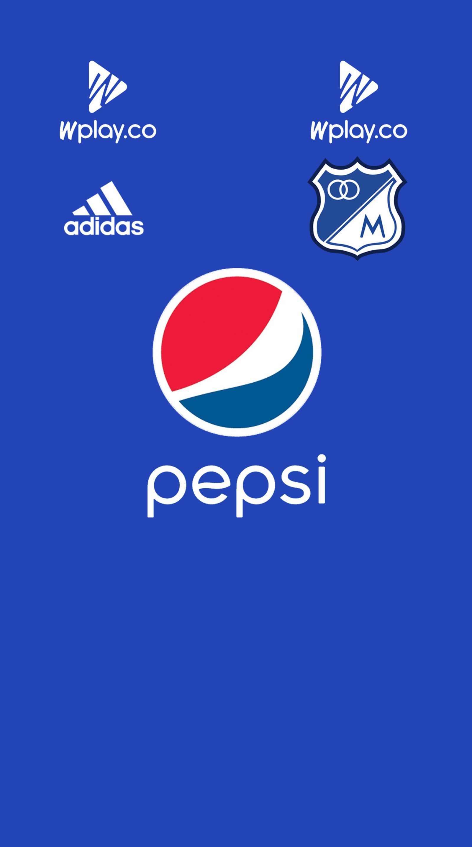 Um close do logo da pepsi em um fundo azul (2018, azul, campeão, colômbia, liga águila)