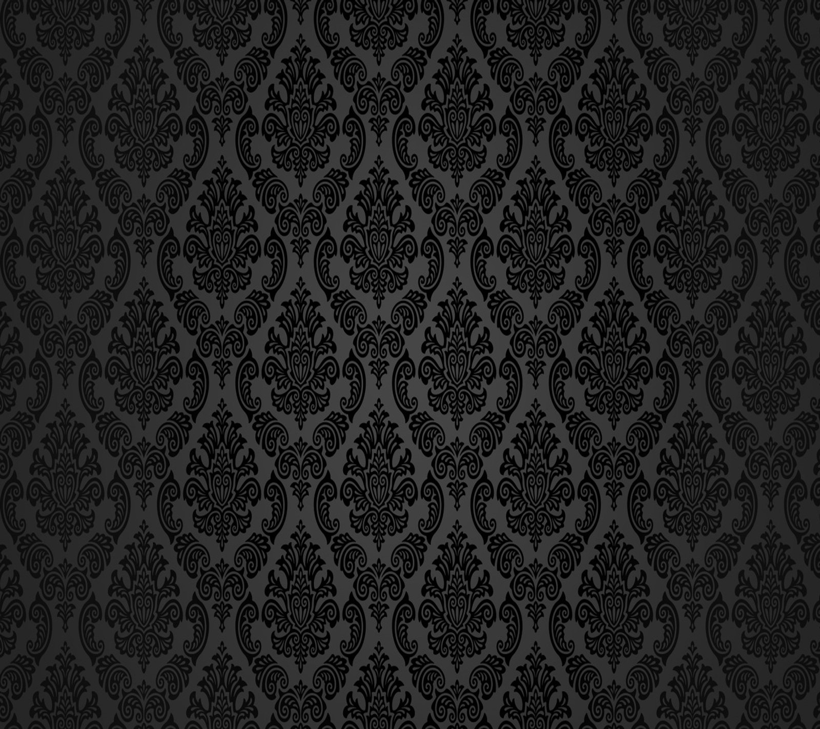 Black and white wallpaper with a pattern of flowers (black, pattern)