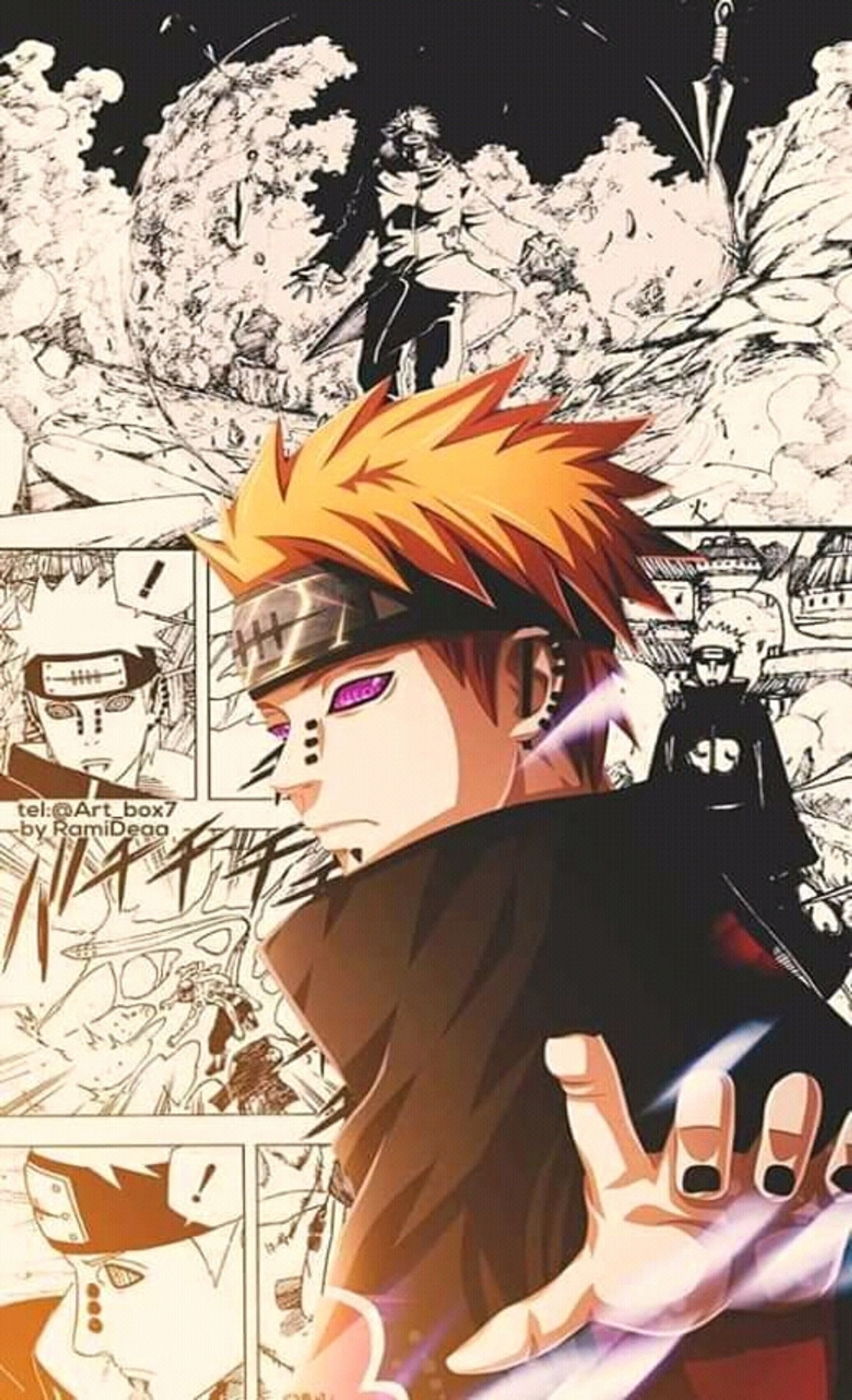 naruto, shippuden, pain, anime wallpaper