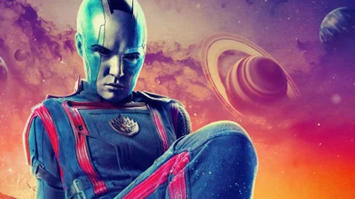 Nebula im kosmischen Hintergrund: Poster "Guardians of the Galaxy Vol. 3