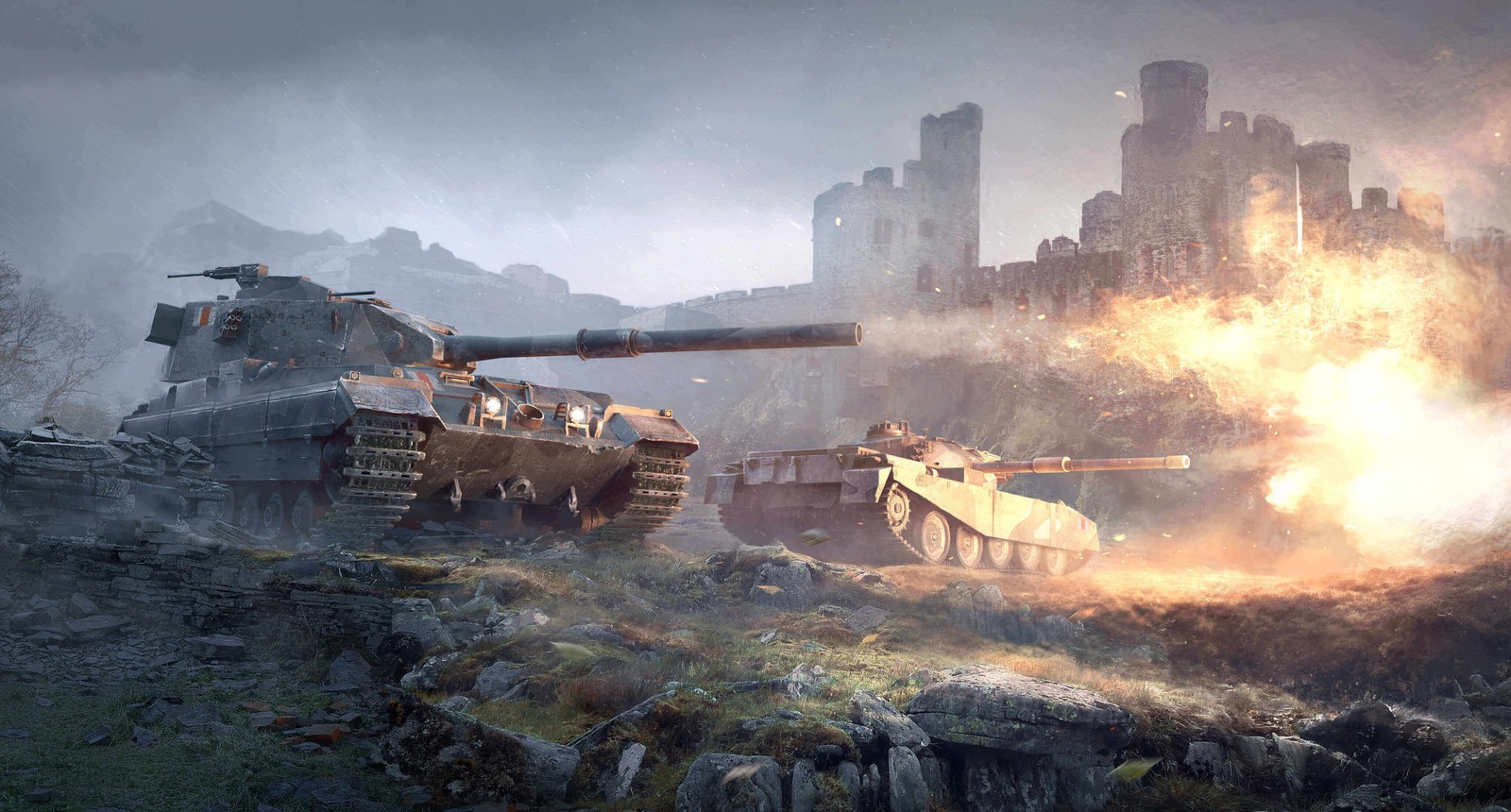 Скачать обои world of tanks, british tank destroyers, онлайн игры, многопользовательская игра, игры