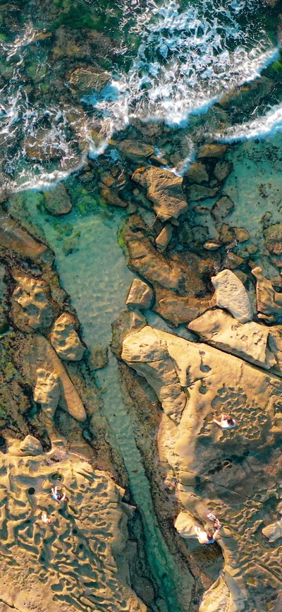 Azure Waters and Rock Formations: A Coastal Landscape