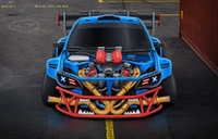 Vibrant Blue Tuning: A Custom Sports Car with Bold Racing Aesthetics