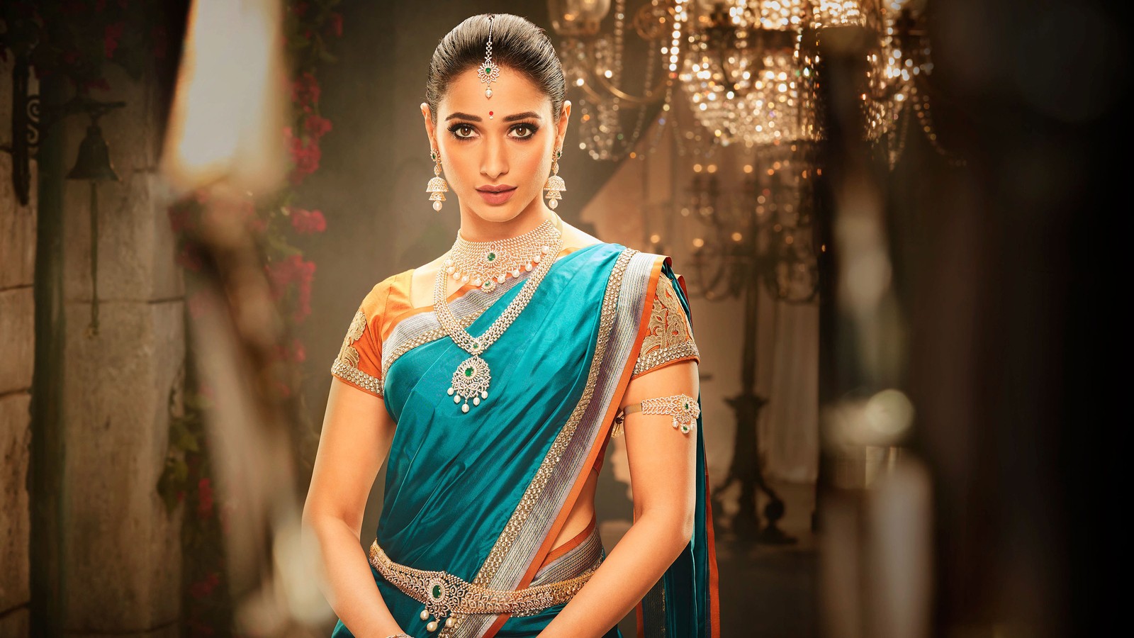 Téléchargez le fond d'écran tamannaah bhatia, tamanna bhatia, traditionnel, actrice indienne, actrice de bollywood