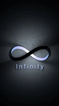 Symbole d'infini stylisé sur un fond texturé sombre