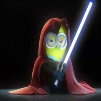 dibujos animados, jedi, minion, star wars