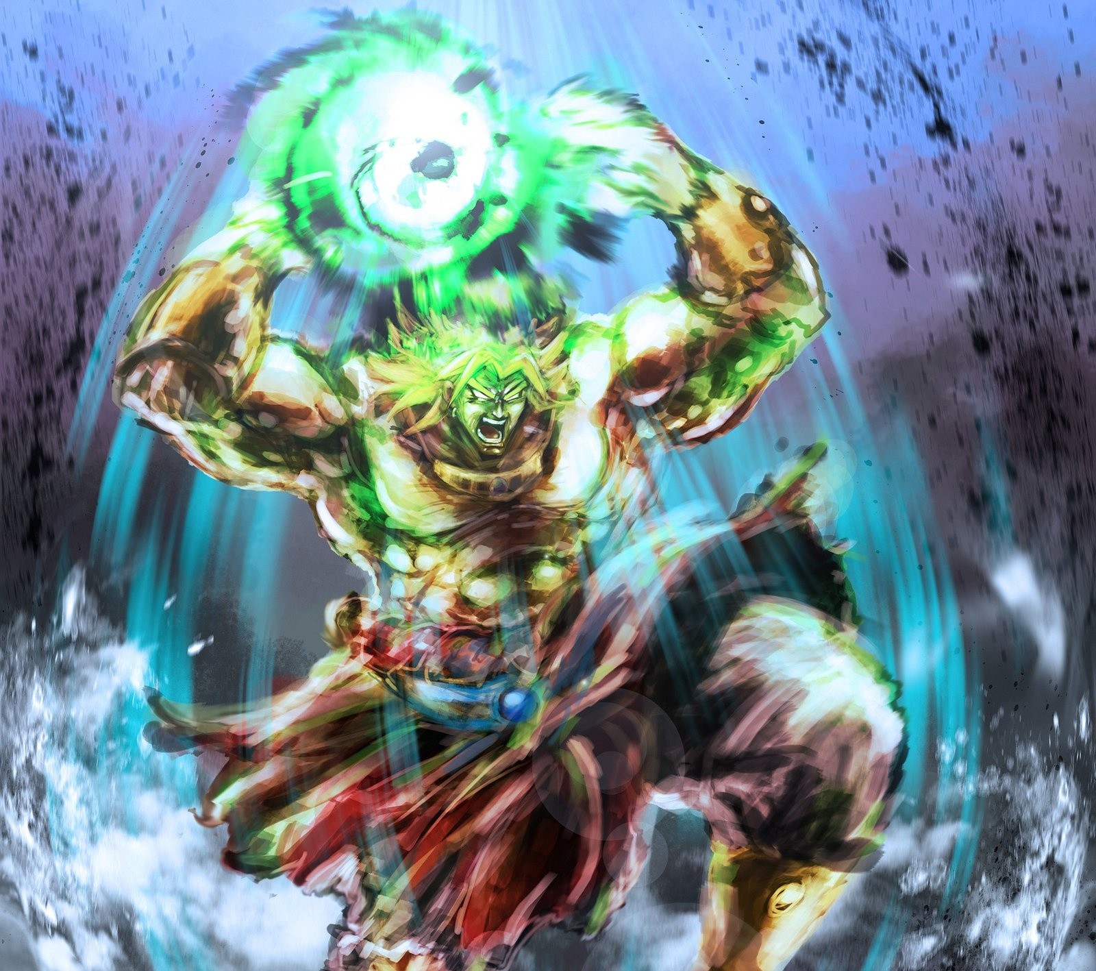 Lade broly, dbz, legende, saiyajin, saiyan Hintergrund herunter