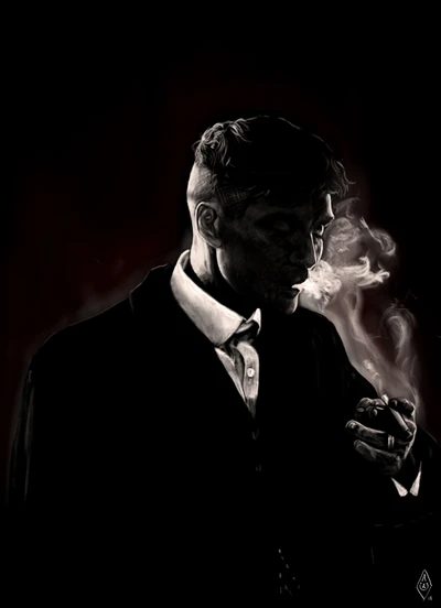 Tommy Shelby dans les Ombres : Un hommage cool et fumé à Peaky Blinders