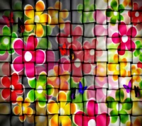 colorful, floral, rainbow, summer, twist wallpaper