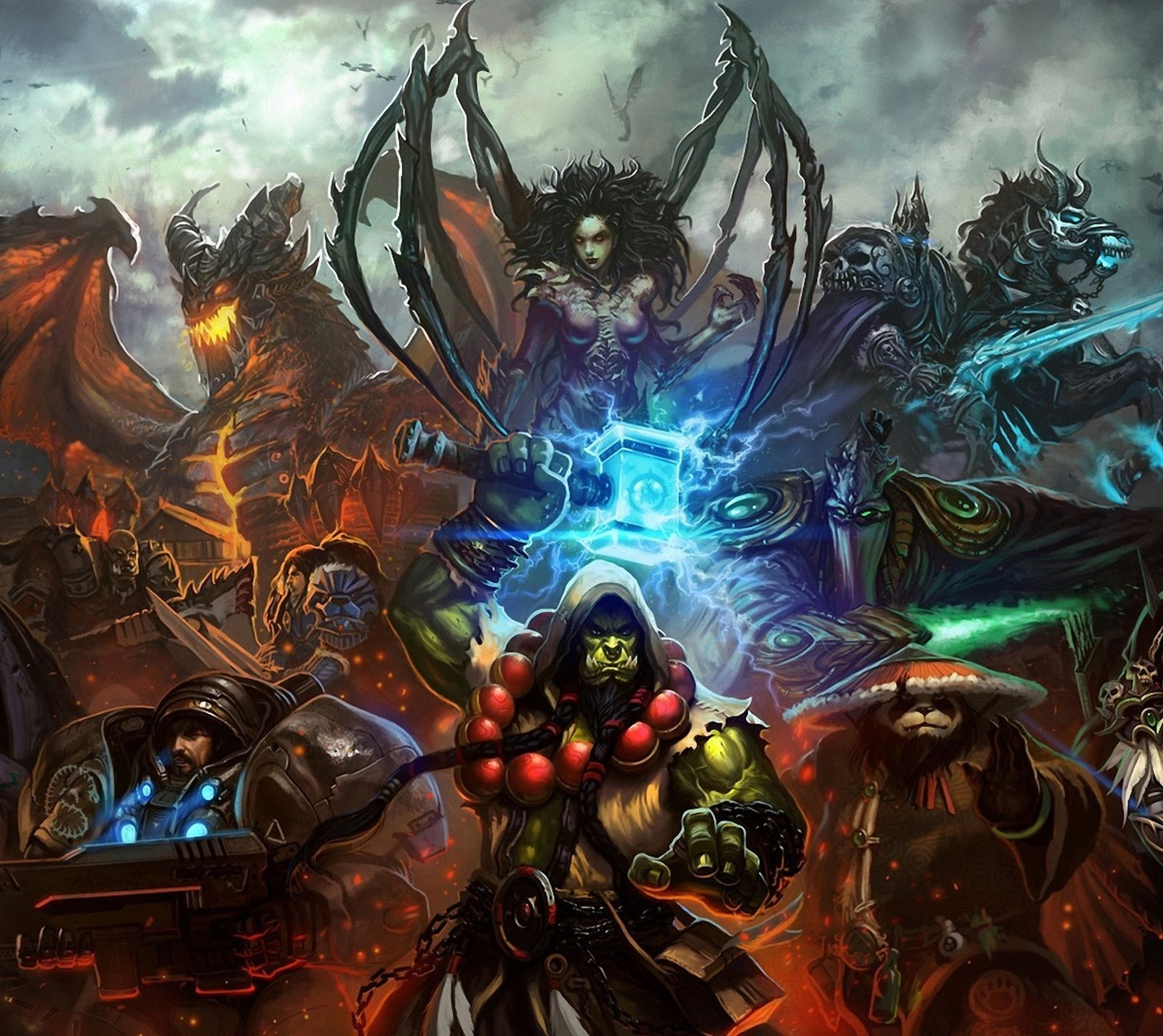 Lade diablo, starcraft, warcraft Hintergrund herunter